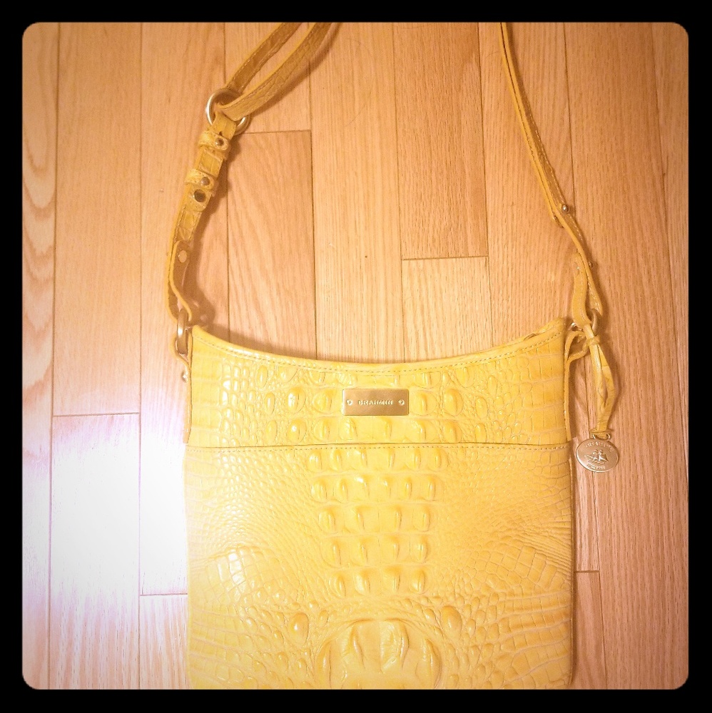 Brahmin Shoulder Bag NWOT in bright Spring Yellow